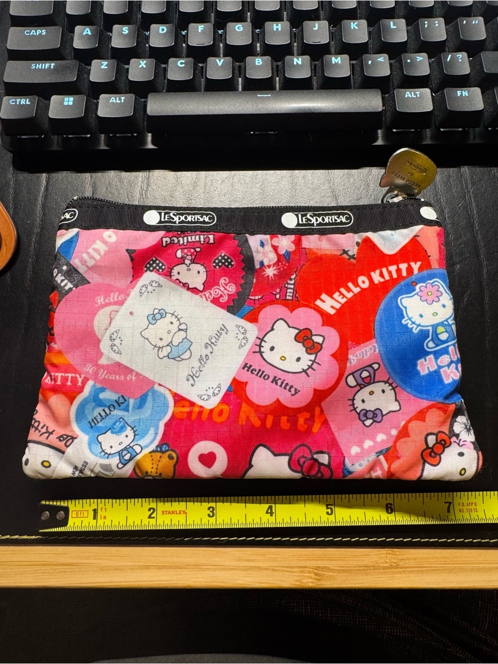 LeSportsac x Hello Kitty Multi-Color Triple Zip Pouch - Picture 3 of 4